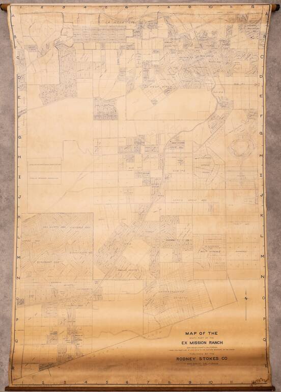 Map of the South Part of the Ex Mission Ranch San Diego County, California From the West Line of Lots 13 & 19 to the Eastern Boundary of the Ranch