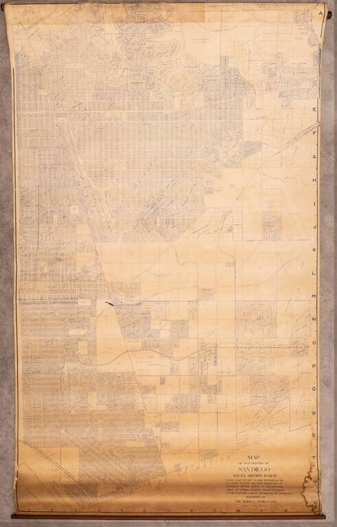 Map of that Portion of San Diego and Ex Mission Ranch Lying East of 28th St. and Extending on the East to the Western Boundary of Encanto on the North to the Northern Limits of Normal Heights and on the South to the Northern Line of Rancho De La Nacion.  