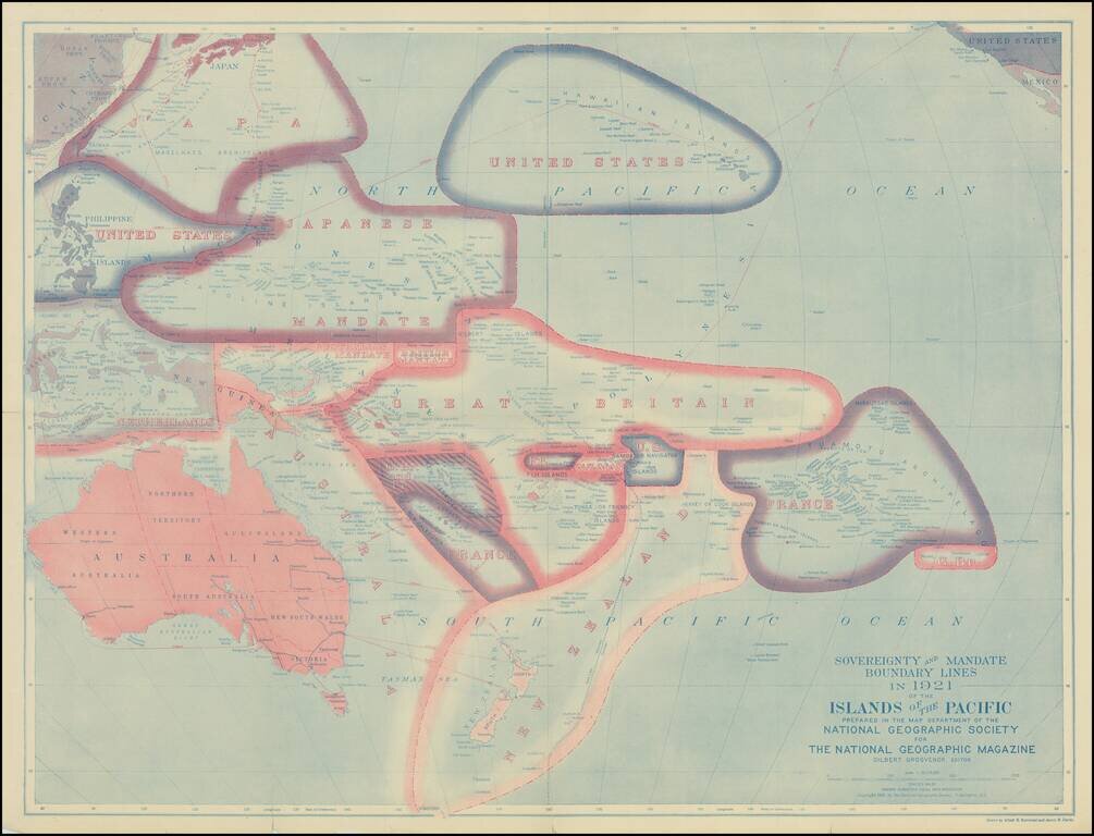 Sovereignty and Mandate Boundary Lines in 1921 of the Islands of the Pacific . . .