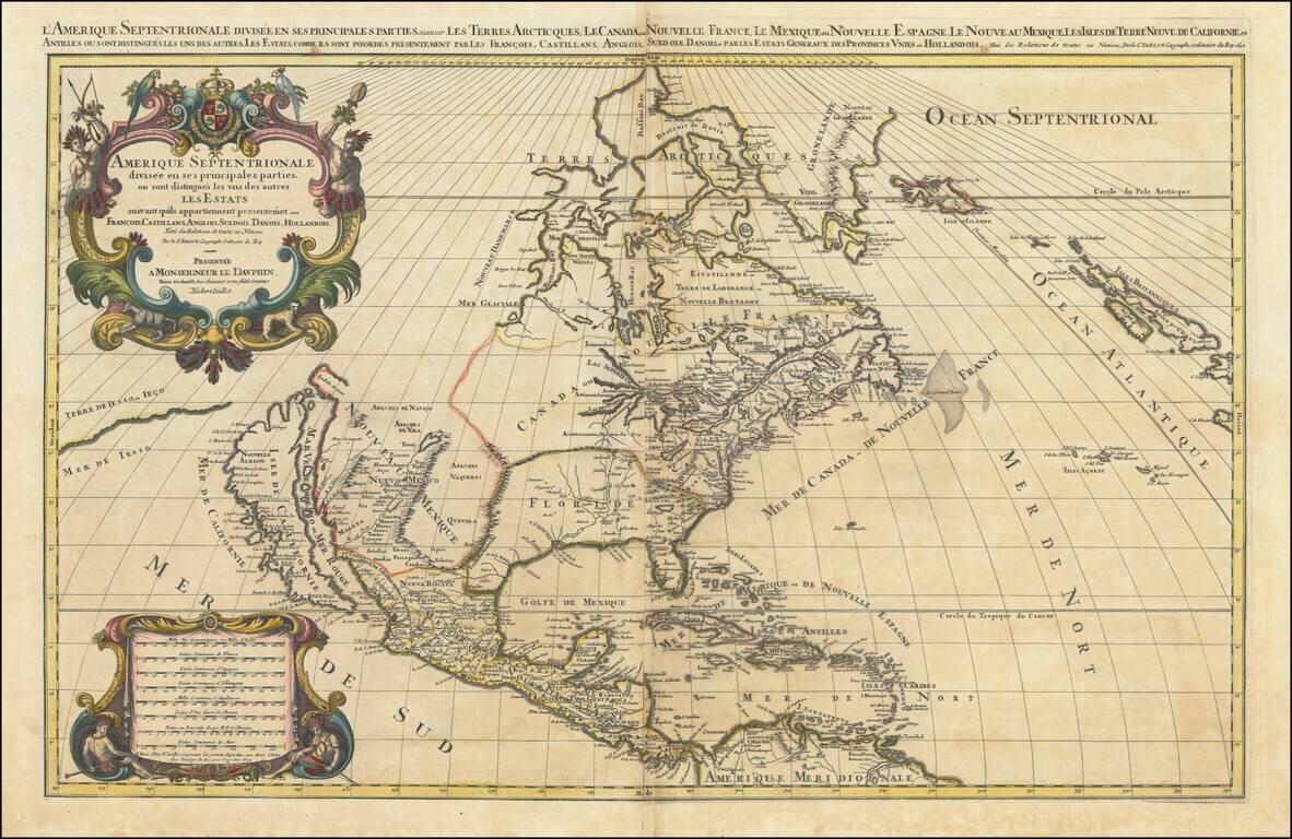 Amerique Septentrionale divisee en Ses Principales parties . . . . 1692  [California as an Island]