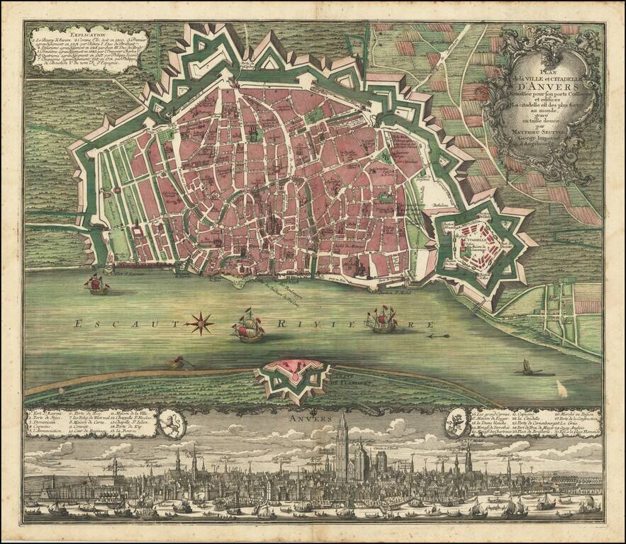 Plan de la Ville et Citadelle D'Anvers