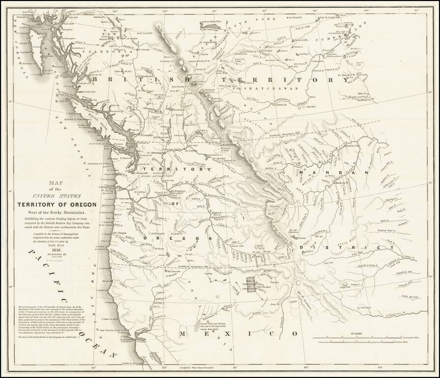 Map of the United States Territory of Oregon West of the Rocky Mountains . . . 1838
