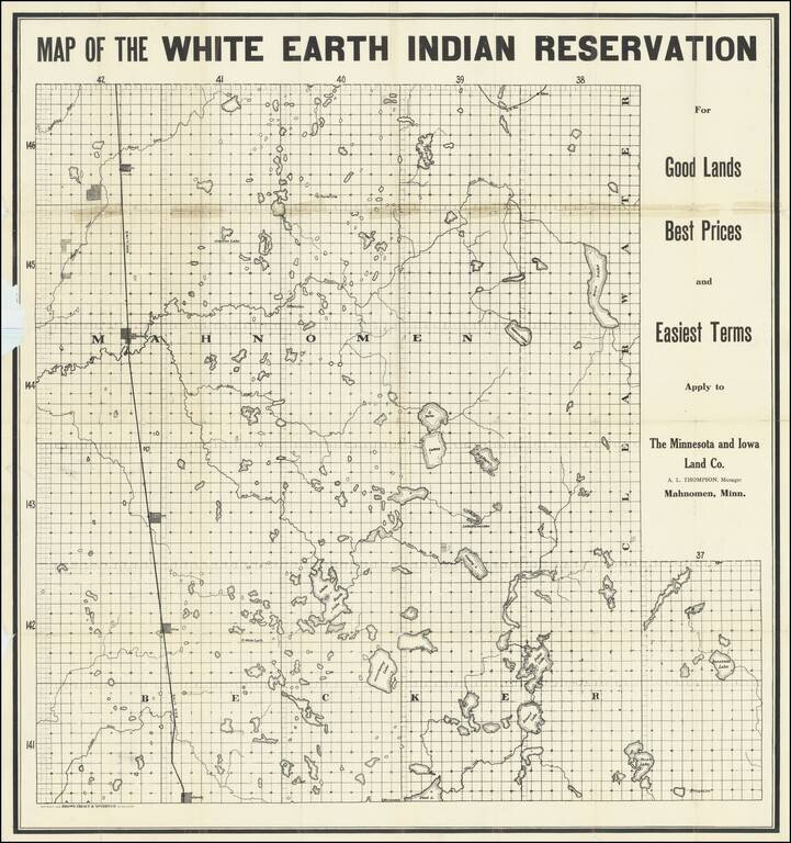 Map of the White Earth Indian Reservation . . .