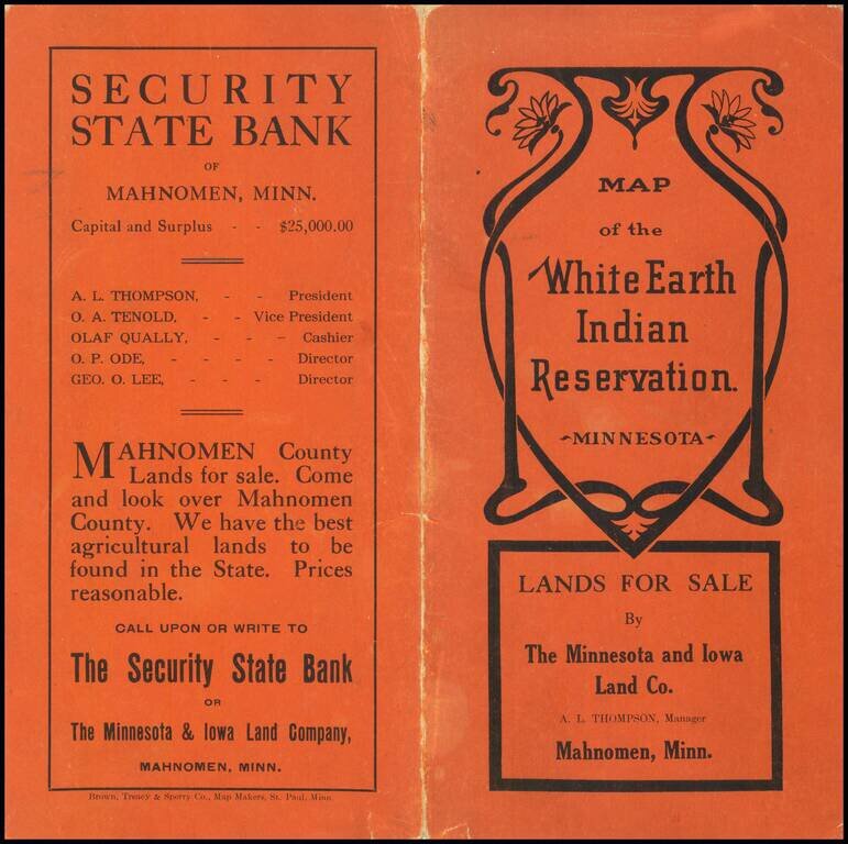 Map of the White Earth Indian Reservation . . .