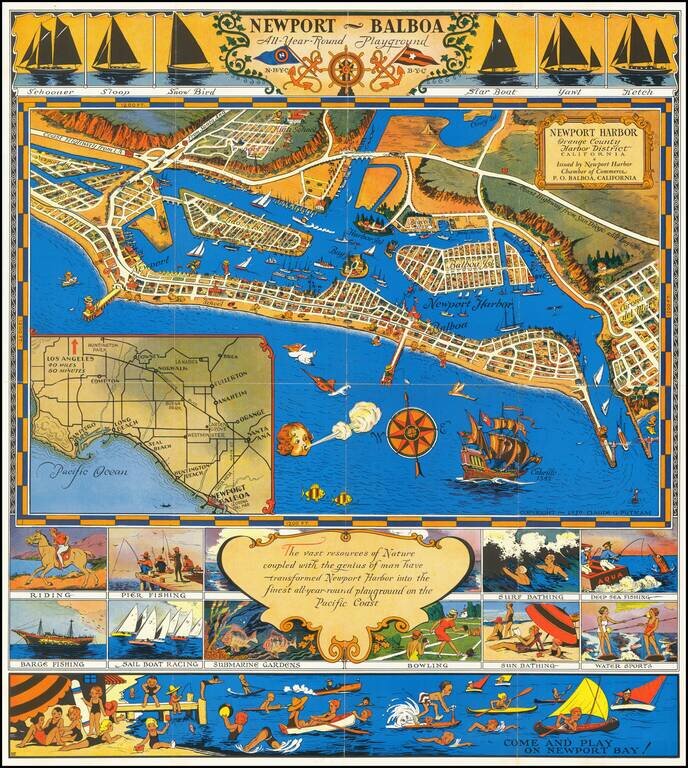 Newport Harbor Orange County Harbor District . . .