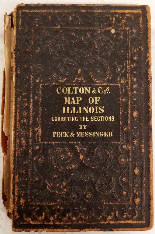 New Sectional Map of the State of Illinois. Compiled From The United States Surveys.  Also Exhibiting the Internal Improvements distances between Towns Villages Post Offices and outlines of Prairies . . . 1852