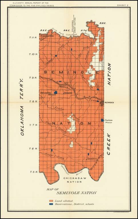 Map of Seminole Nation