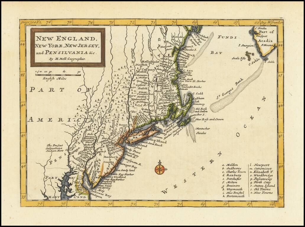 New England, New York, New Jersey and Pensilvania