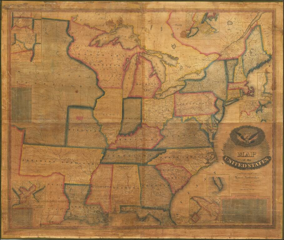 Map of the United States. Compiled from the latest Authorities . . . 1836