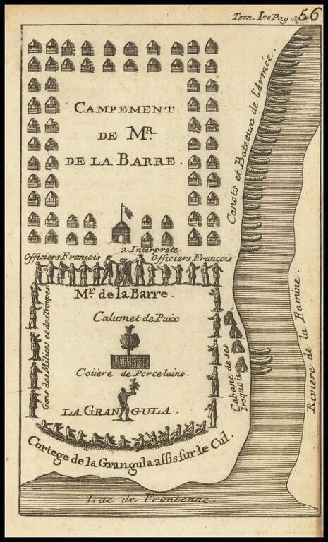 [Encampment of De La Barre on Lac Frontenac]