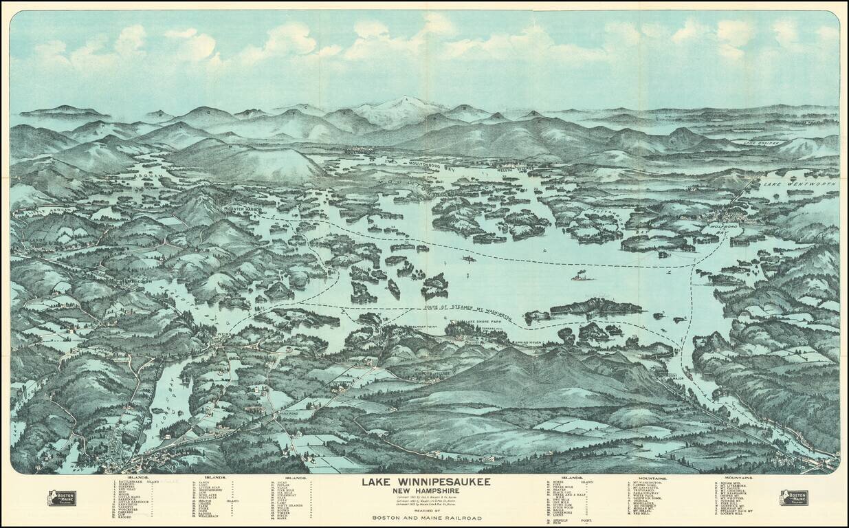 Lake Winnipesaukee New Hampshire . . . Reached By Boston and Maine Railroad