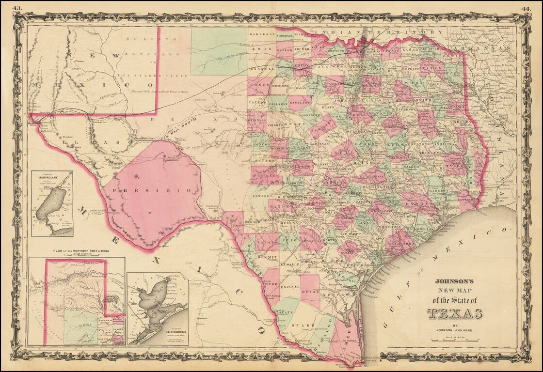 Johnson's New Map of the State of Texas