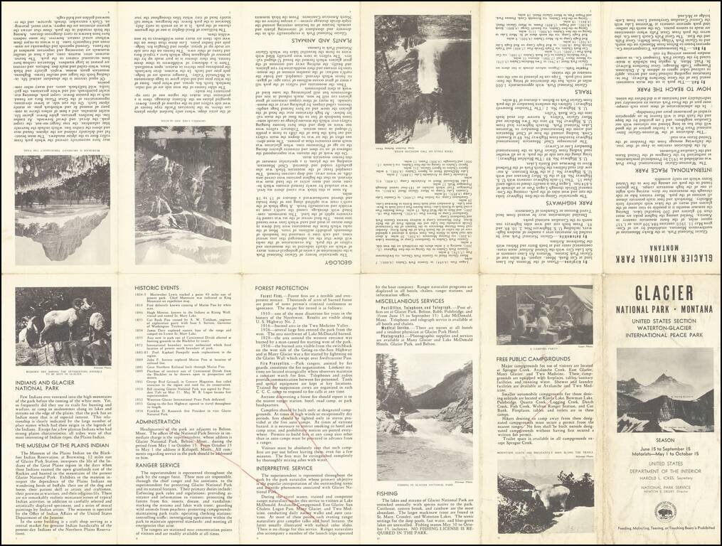 Guide Map of Waterton-Glacier International Peace Park