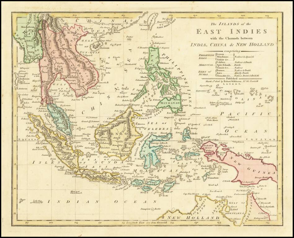 The Islands of the East Indies with the Channels between India, China & New Holland . . .