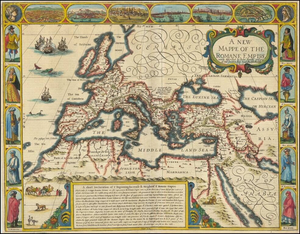 A New Mappe Of The Romane Empire . . . 1626