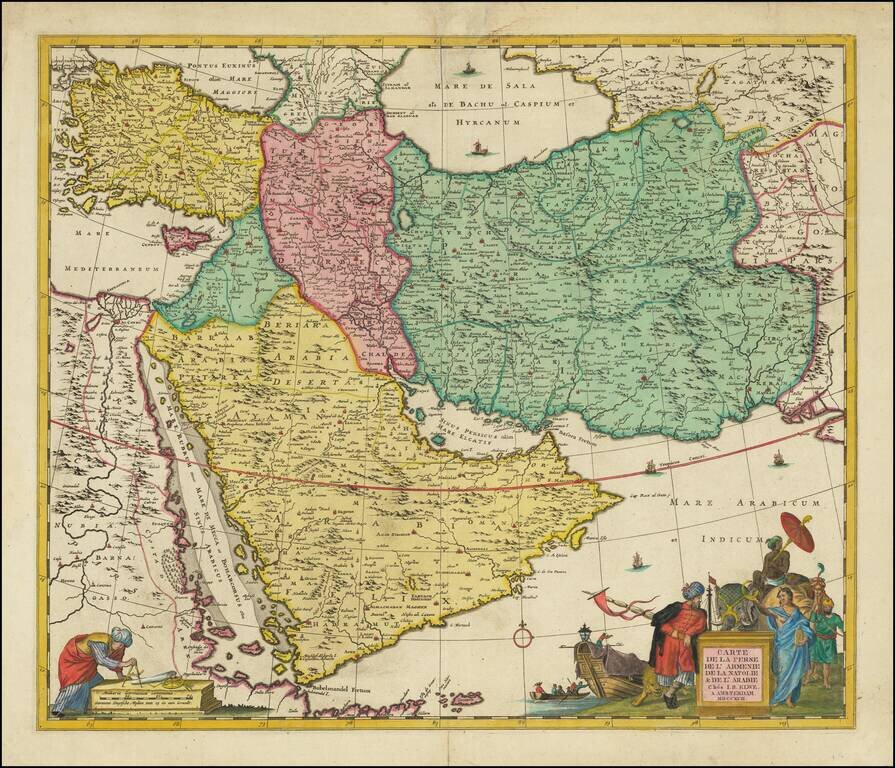 Carte De La Perse De L'Armenie De La Natolie & De L'Arabie . . . MDCCXCII