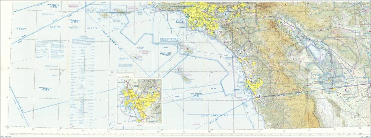 Los Angeles Sectional Aeronautical Chart Scale 1:500,000... 1976