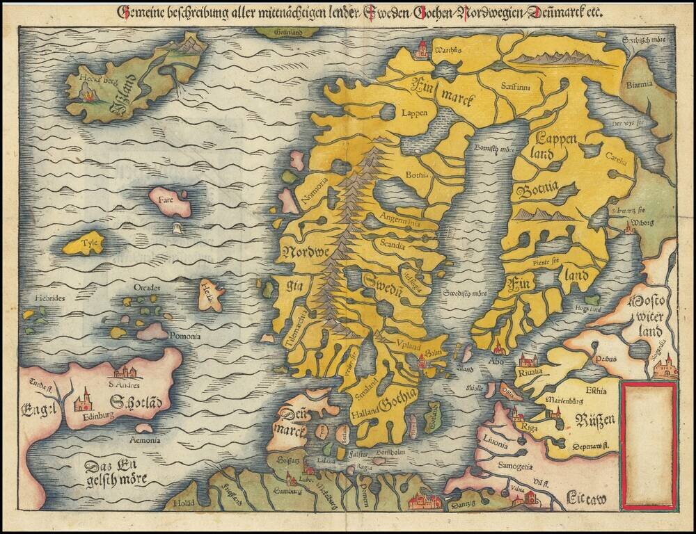 Gemeine Beschreibung Aller Mitnachtigen Lander/ Schweden / Gothen / Norwegien / Dennmark &c.