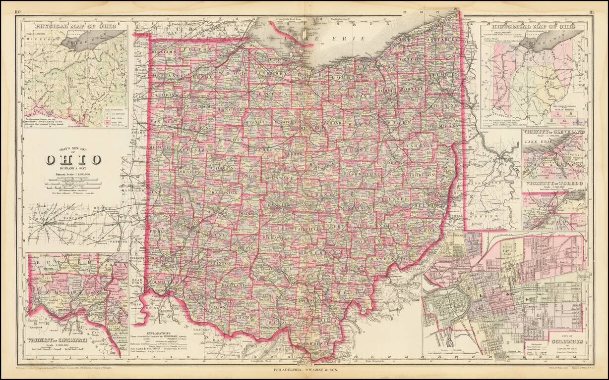 Gray's New Map of Ohio