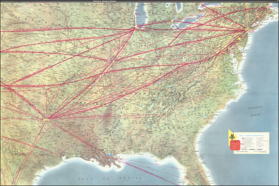 American Airlines System Map