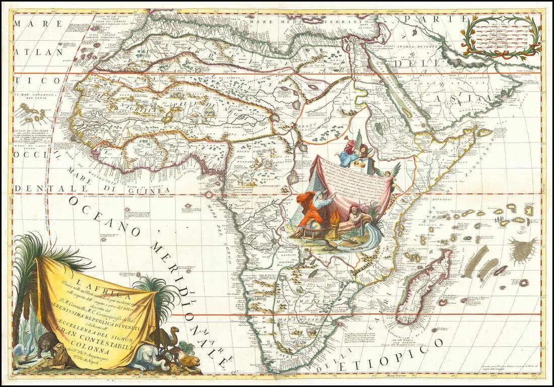 L'Africa Divisa nelle sue Parti secondo le piu moderne relationi colle scoperte dell' Origine, e corso del Nilo . . .