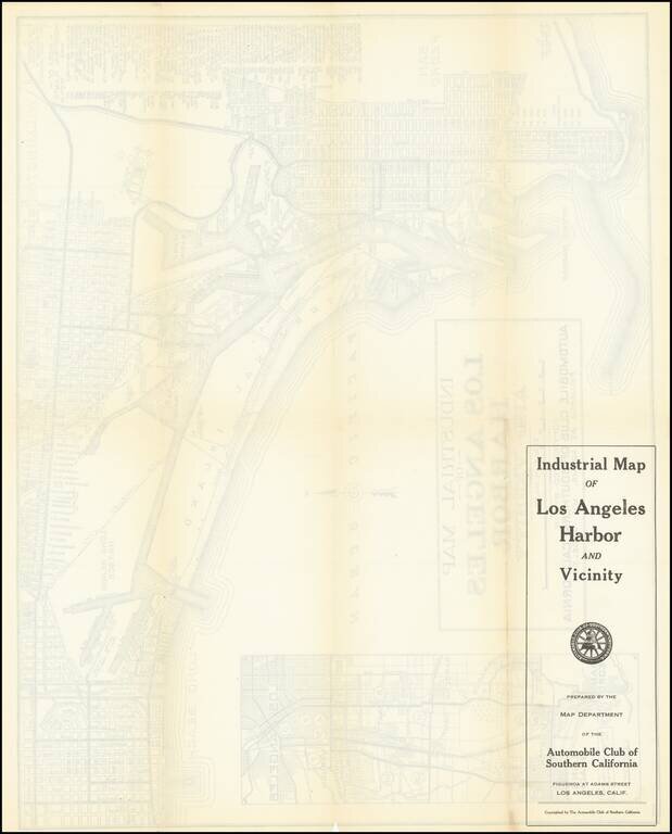 Industrial Map of Los Angeles Harbor and Vicinity