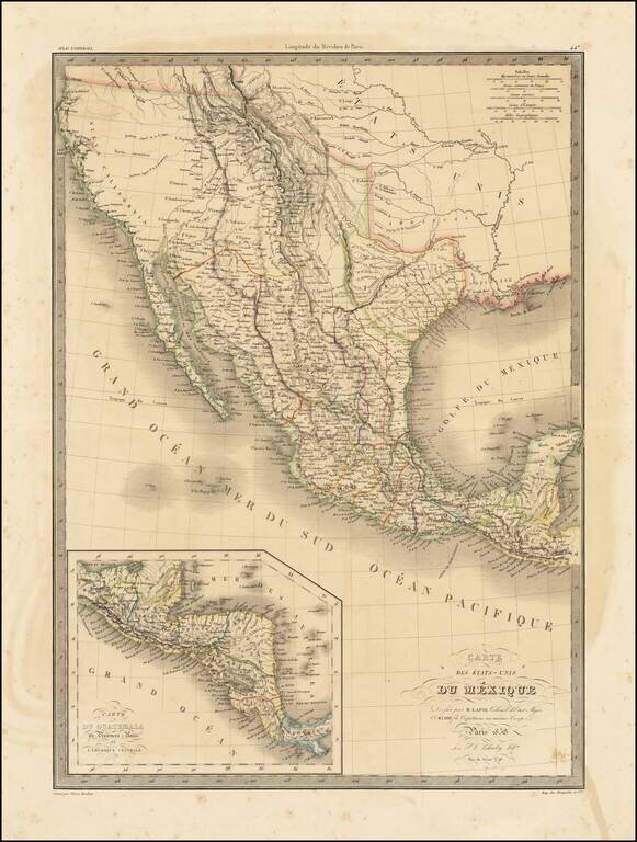 Carte Des Etats-Unis Du Mexique…1838   [Republic of Texas]