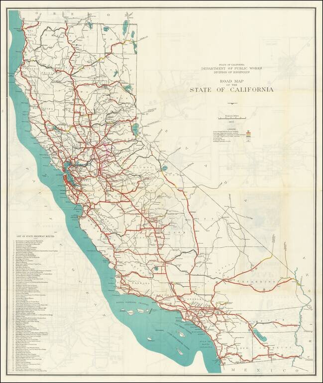 Road Map of the State of California