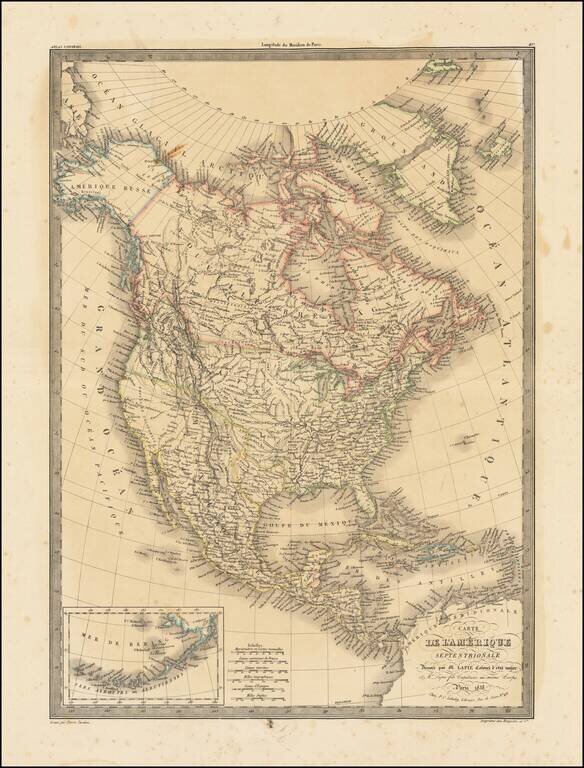 Carte De L'Amerique Septentrionale . . . 1838