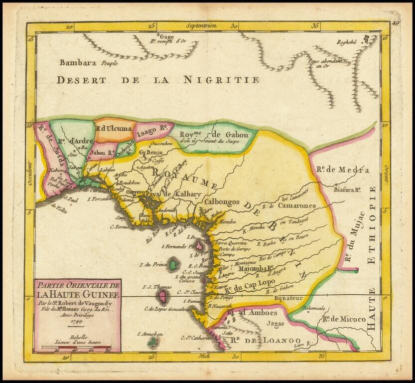 Partie Orientale de la Haute Guinee . . . 1749