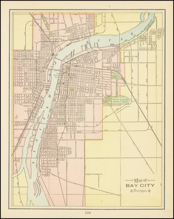 Map of Bay City (Michigan)