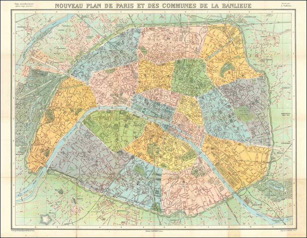 Nouveau Plan De Paris et des Communes de la Banlieue