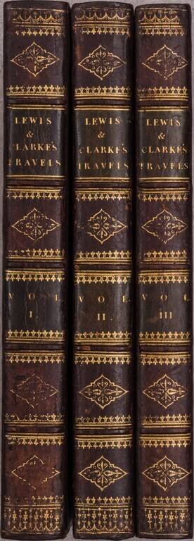 A Map of Lewis and Clark's Track Across the Western Portion of North America, from the Mississippi to the Pacific Ocean. By Order of the Executive of the United States in 1804, 5 & 6. . . .  (bound in:) Travels to the Source of the Missouri River, and Acr