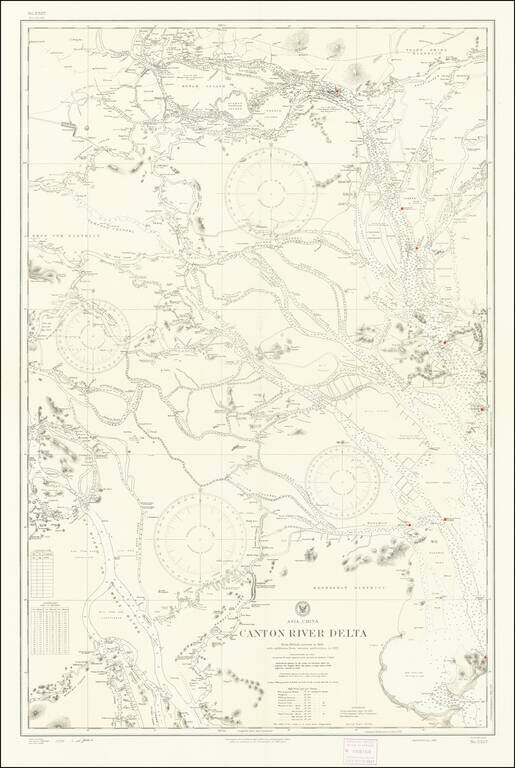 Canton River Delta From British surveys to 1861 with additions from various authorities to 1927...