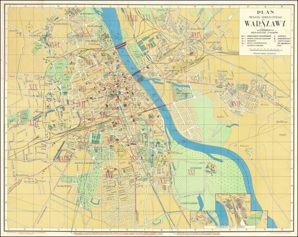 (Plan of the Capital city of Warsaw) Plan miasta stołecznego Warszawy