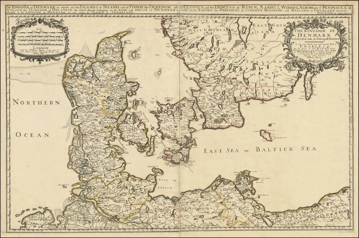 The Kingdom of Denmark Subdivided into its Principall Provinces | The Kingdom of Denmark in which are the Islands of Seland, and of Fyonie the Dukedom