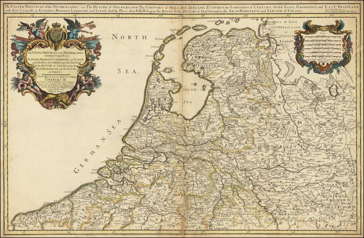 The United Provinces of the Netherlands with their Conquests in Flanders, Brabant, Limbourg, and Liege, And the Places they Possessed upon the Rhine; In the Dutchy of Cleve, and in the Arch-Bishoprick and Elector of Colen . . .