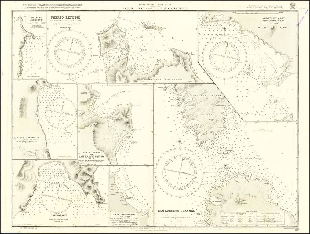 Anchorages in the Gulf of California